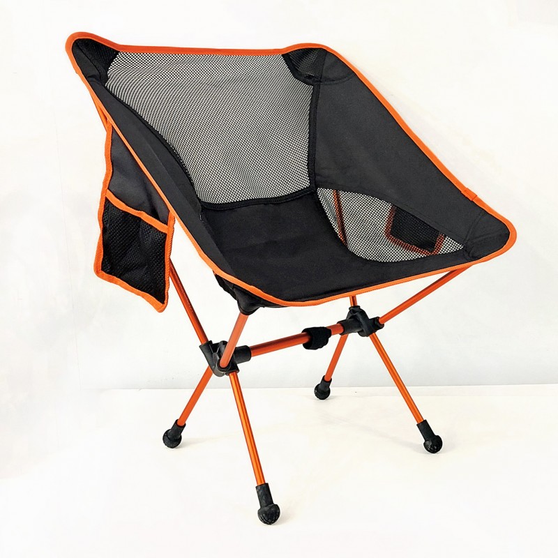 Πτυσσόμενη Καρέκλα Αλουμινίου με πλαϊνές τσέπες Πορτοκαλί - Yaia (surf2859)