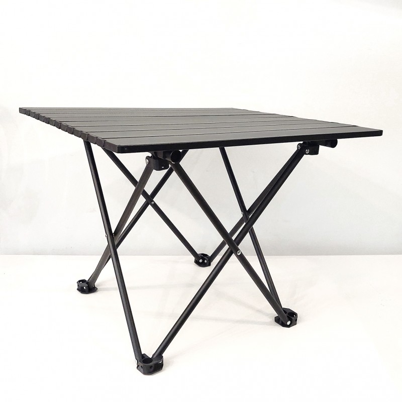 Πτυσσόμενο Τραπέζι camping αλουμινίου 56*40*40cm Μαύρο - Yaia (surf2861)