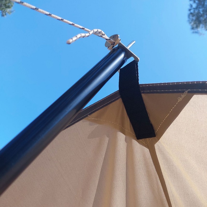 Τέντα αντηλιακή 300*300cm με πασσάλους στήριξης Χακί - Yaia (surf2860)