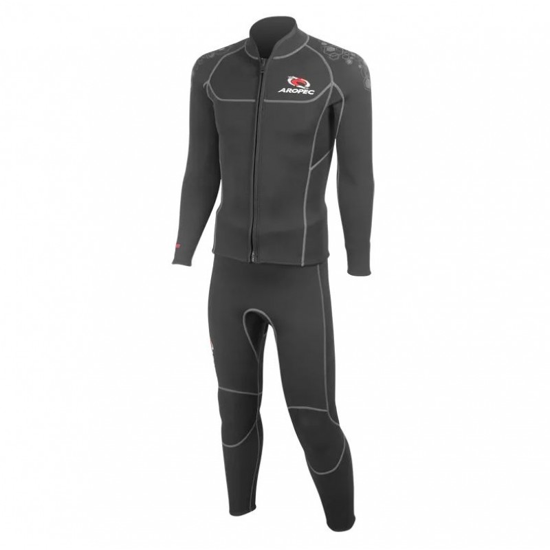 Jacket νεοπρενίου 3mm Super-Stretch ανδρικό Μαύρο - Aropec (surfDS-7B138M-3mm-Jacket)