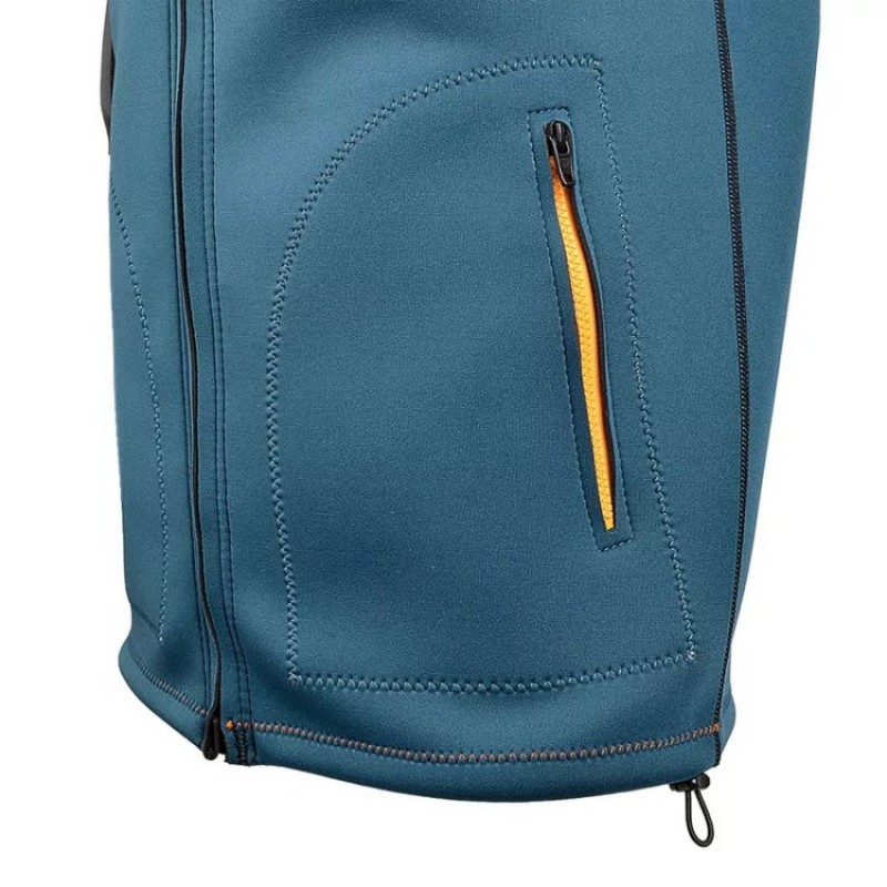 Τζάκετ με κουκούλα νεοπρέν 2mm Loosefit Γκρι/Navy - Aropec (surf2715)