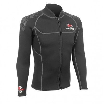 Jacket νεοπρενίου 3mm Super-Stretch ανδρικό Μαύρο - Aropec (surfDS-7B138M-3mm-Jacket)