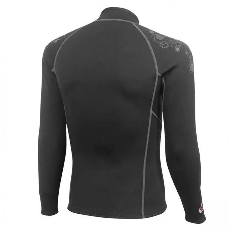 Jacket νεοπρενίου 3mm Super-Stretch ανδρικό Μαύρο - Aropec (surfDS-7B138M-3mm-Jacket)