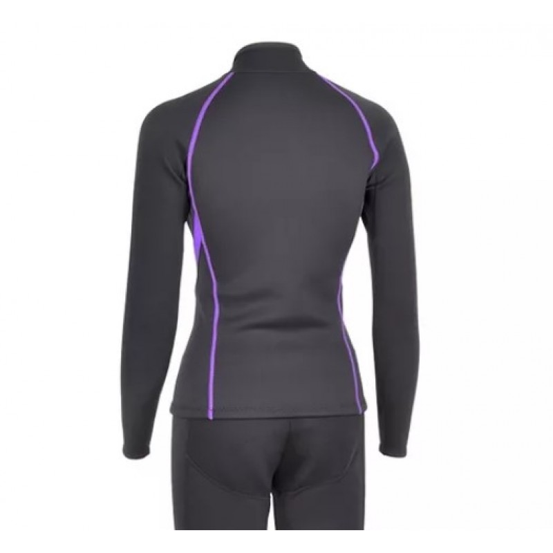 Jacket νεοπρενίου 1.5mm γυναικείο Μαύρο/Μωβ - Aropec (surfDS-7B139W-1.5MMN/NPI-Jacket-PUR)