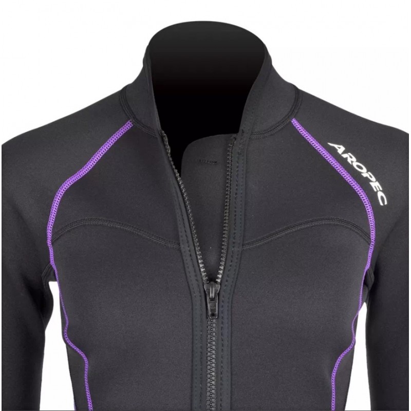 Jacket νεοπρενίου 1.5mm γυναικείο Μαύρο/Μωβ - Aropec (surfDS-7B139W-1.5MMN/NPI-Jacket-PUR)