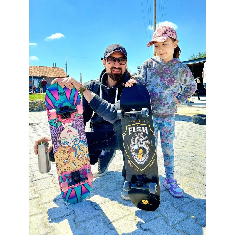 Skateboard 31'' Black heart Fish (surf0501-318841)