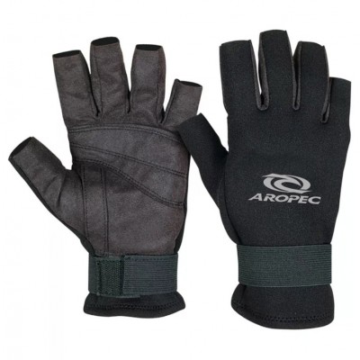 Γάντια νεοπρενίου 2mm με κοντά δάχτυλα -Aropec Μαύρο  (surfG-W01)