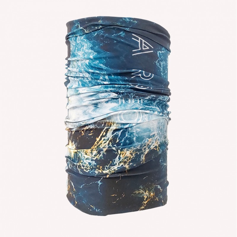 UPF 50+ Πολυχρηστικό Head Wrap & Neckwear Μπλε - Aropec (surfHead Wrap-P14)