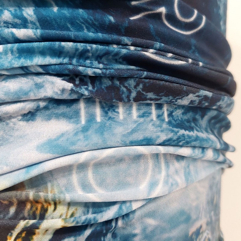 UPF 50+ Πολυχρηστικό Head Wrap & Neckwear Μπλε - Aropec (surfHead Wrap-P14)