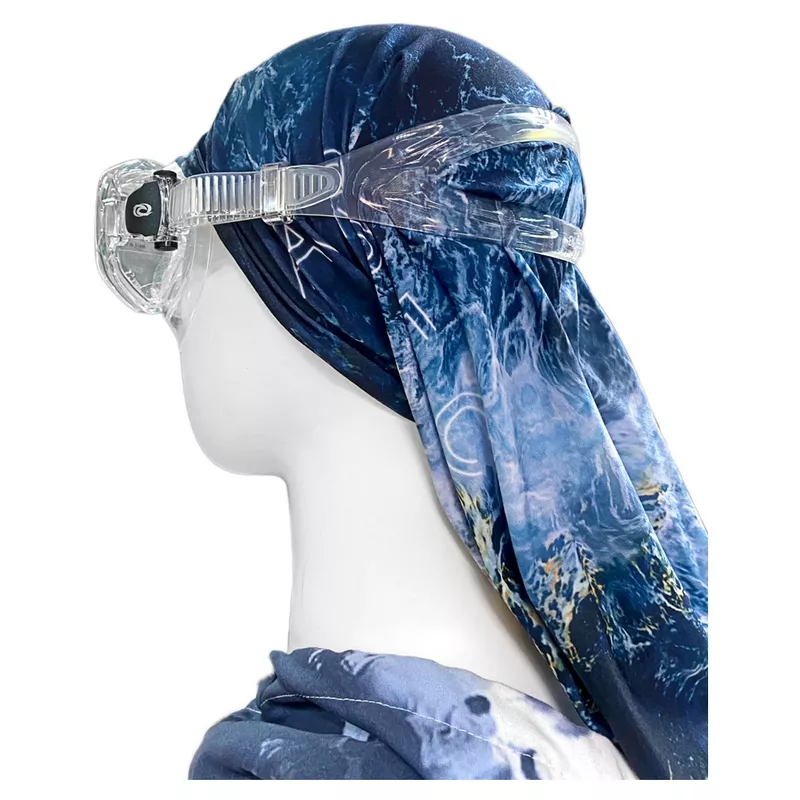 UPF 50+ Πολυχρηστικό Head Wrap & Neckwear Μπλε - Aropec (surfHead Wrap-P14)
