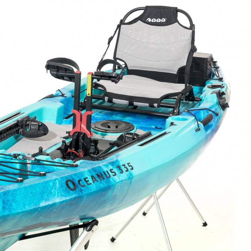OCEANUS 335 pedal-step μονοθέσιο καγιάκ με κάθισμα αλουμινίου SCK - Μπλε/Τυρκουάζ (surf0204-33511)