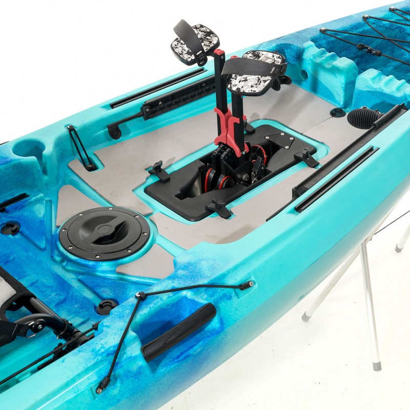 OCEANUS 335 pedal-step μονοθέσιο καγιάκ με κάθισμα αλουμινίου SCK - Μπλε/Τυρκουάζ (surf0204-33511)