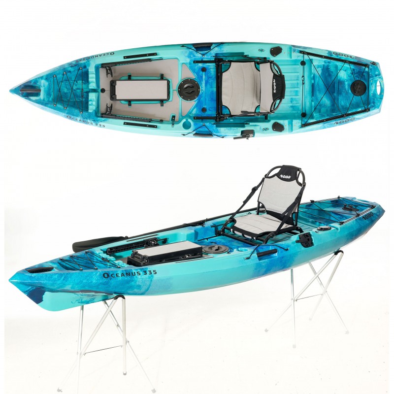 OCEANUS 335 pedal-step μονοθέσιο καγιάκ με κάθισμα αλουμινίου SCK - Μπλε/Τυρκουάζ (surf0204-33511)