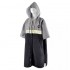 Poncho Μαύρο/γκρί quick dry με φερμουάρ - Aropec (surf2923)