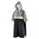 Poncho Μαύρο/γκρί quick dry με φερμουάρ - Aropec (surf2923)