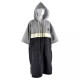 Poncho Μαύρο/γκρί quick dry με φερμουάρ - Aropec (surf2923)