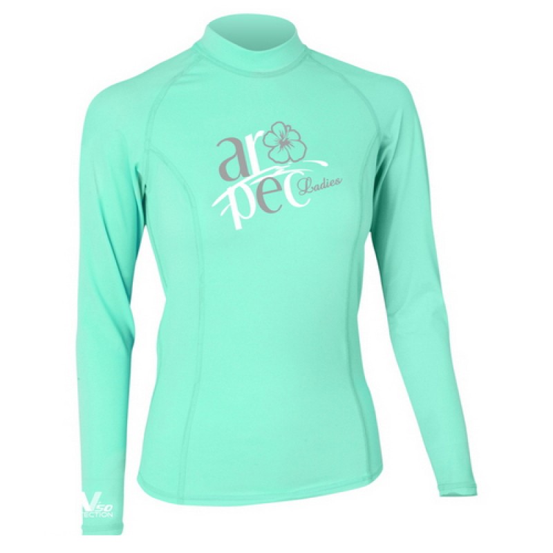 UV αντηλιακή λύκρα με μακρύ μανίκι Γυναικεία Στενή εφαρμογή Βεραμάν - Aropec (surfSS-51W-TBF)