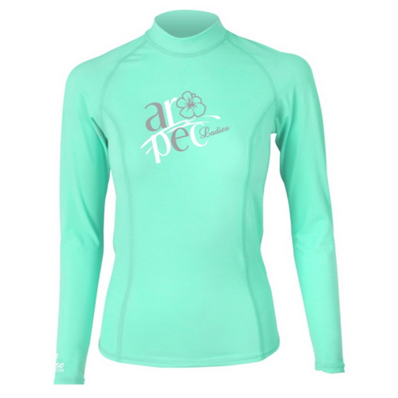 UV αντηλιακή λύκρα με μακρύ μανίκι Γυναικεία Στενή εφαρμογή Βεραμάν - Aropec (surfSS-51W-TBF)