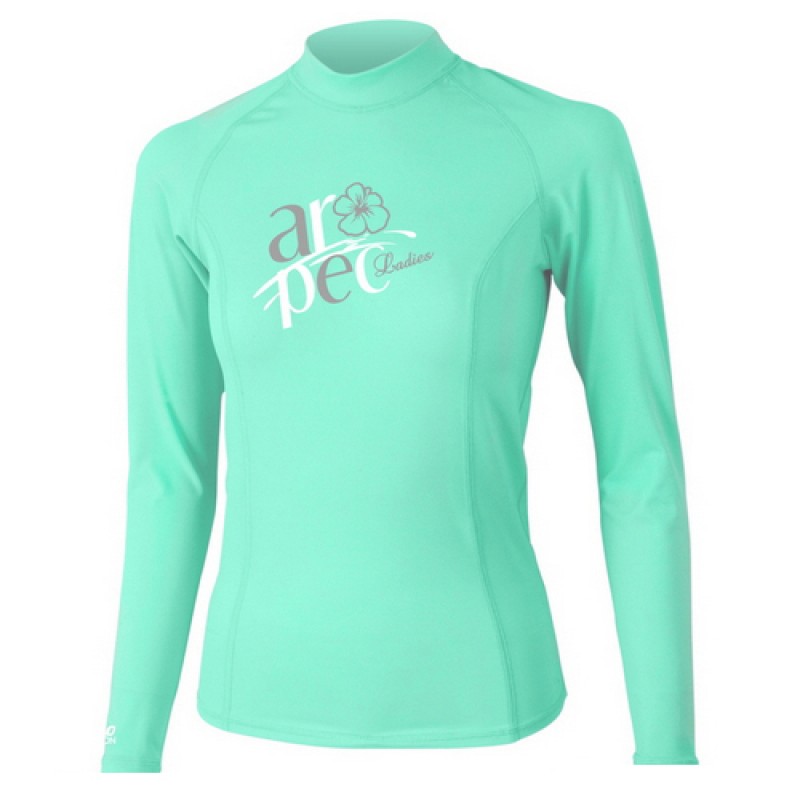 UV αντηλιακή λύκρα με μακρύ μανίκι Γυναικεία Στενή εφαρμογή Βεραμάν - Aropec (surfSS-51W-TBF)