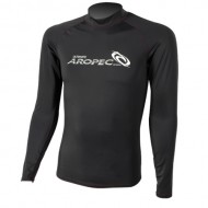 UV αντηλιακή λύκρα με μακρύ μανίκι Ανδρική Στενή εφαρμογή Μαύρη - Aropec (surf03022-51M-BK)