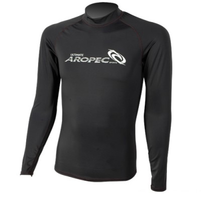 UV αντηλιακή λύκρα με μακρύ μανίκι Ανδρική Στενή εφαρμογή Μαύρη - Aropec (surf03022-51M-BK)
