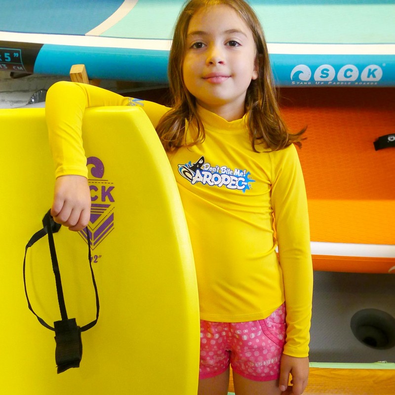 UV παιδική λύκρα μπλούζα με μακρύ μανίκι κίτρινη Aropec (surf03023-51C-YL)