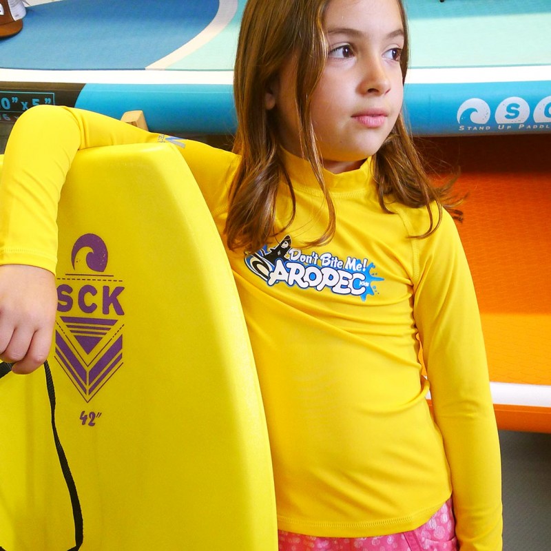 UV παιδική λύκρα μπλούζα με μακρύ μανίκι κίτρινη Aropec (surf03023-51C-YL)