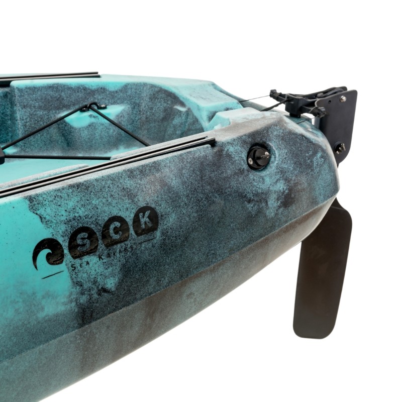 SCK Largo 300 Μονοθέσιο Pedal Kayak ready με αλουμινίου κάθισμα και τιμονιέρα | Τιρκουάζ- Μαύρο (surf2733)