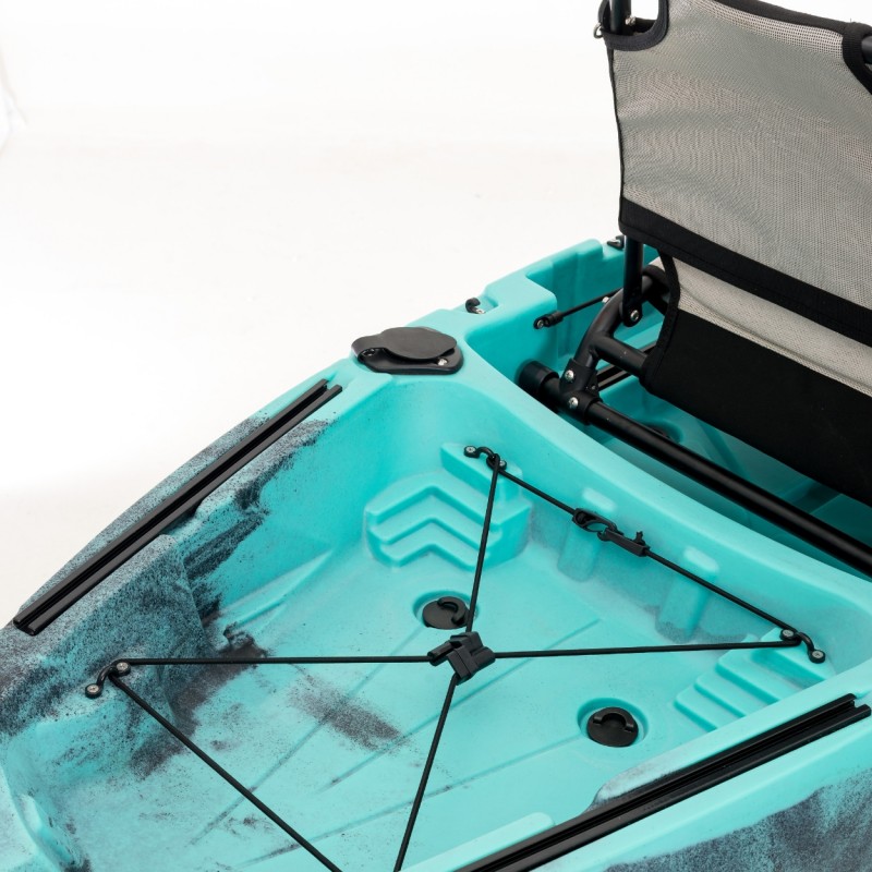 SCK Largo 300 Μονοθέσιο Pedal Kayak ready με αλουμινίου κάθισμα και τιμονιέρα | Τιρκουάζ- Μαύρο (surf2733)