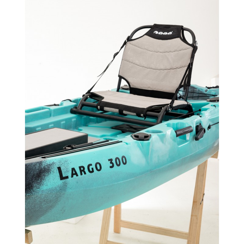 SCK Largo 300 Μονοθέσιο Pedal Kayak ready με αλουμινίου κάθισμα και τιμονιέρα | Τιρκουάζ- Μαύρο (surf2733)