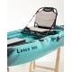 SCK Largo 300 Μονοθέσιο Pedal Kayak ready με αλουμινίου κάθισμα και τιμονιέρα | Τιρκουάζ- Μαύρο (surf2733)