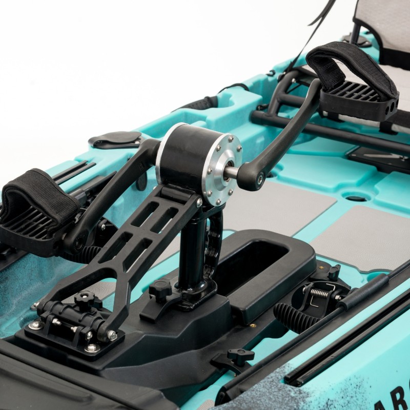 SCK Largo 300 Μονοθέσιο Pedal Kayak ready με αλουμινίου κάθισμα και τιμονιέρα | Τιρκουάζ- Μαύρο (surf2733)