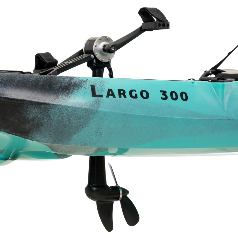 SCK Largo 300 Μονοθέσιο Pedal Kayak ready με αλουμινίου κάθισμα και τιμονιέρα | Τιρκουάζ- Μαύρο (surf2733)