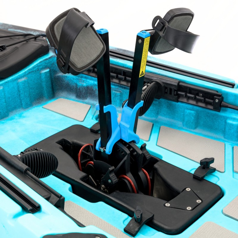 SCK Largo 300 Μονοθέσιο Pedal Kayak ready με αλουμινίου κάθισμα και τιμονιέρα | Τιρκουάζ- Μαύρο (surf2733)