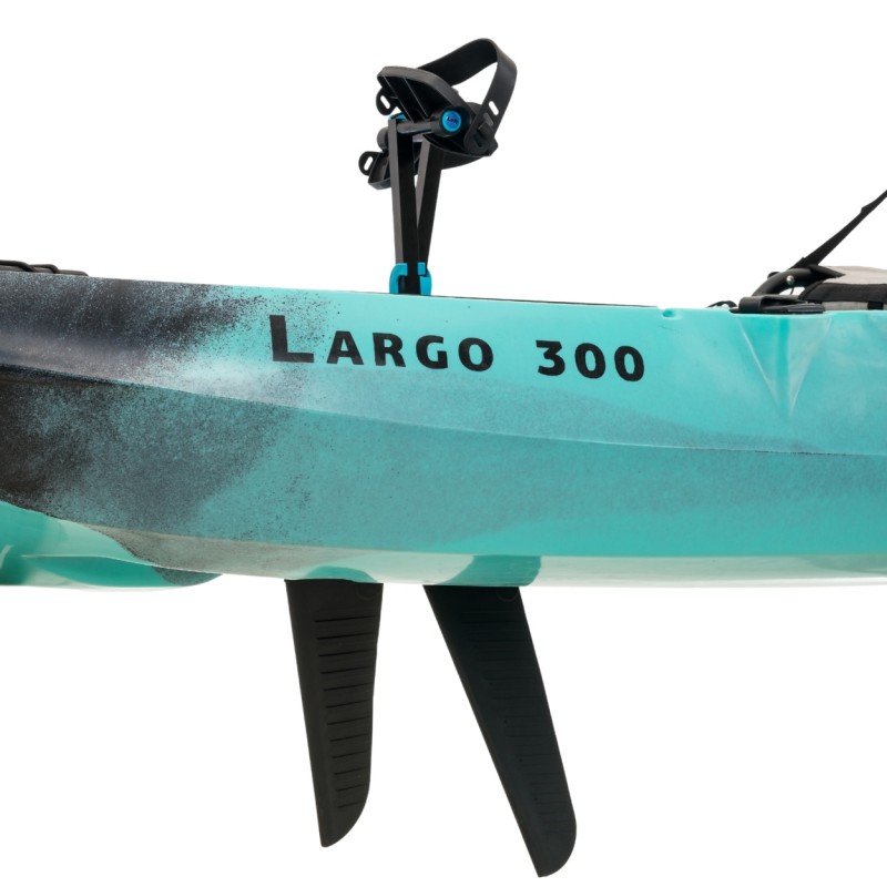 SCK Largo 300 Μονοθέσιο Pedal Kayak ready με αλουμινίου κάθισμα και τιμονιέρα | Τιρκουάζ- Μαύρο (surf2733)