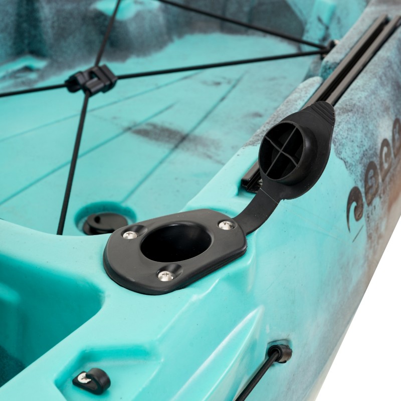 SCK Largo 300 Μονοθέσιο Pedal Kayak ready με αλουμινίου κάθισμα και τιμονιέρα | Τιρκουάζ- Μαύρο (surf2733)