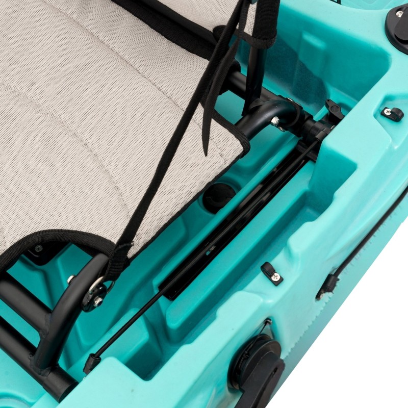 SCK Largo 300 Μονοθέσιο Pedal Kayak ready με αλουμινίου κάθισμα και τιμονιέρα | Τιρκουάζ- Μαύρο (surf2733)