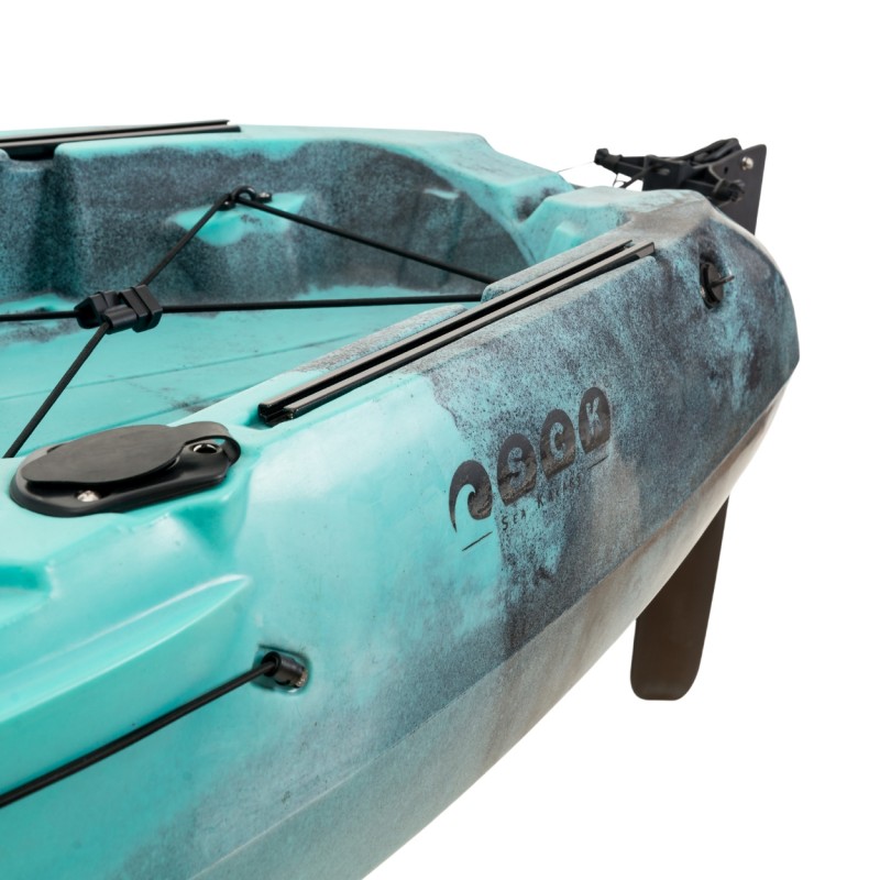 SCK Largo 300 Μονοθέσιο Pedal Kayak ready με αλουμινίου κάθισμα και τιμονιέρα | Τιρκουάζ- Μαύρο (surf2733)
