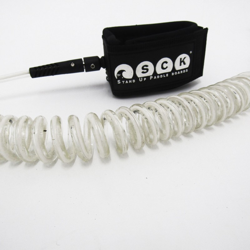 SUP leash σπιράλ 10ft SCK - Διάφανο (surfSCK-L/00)