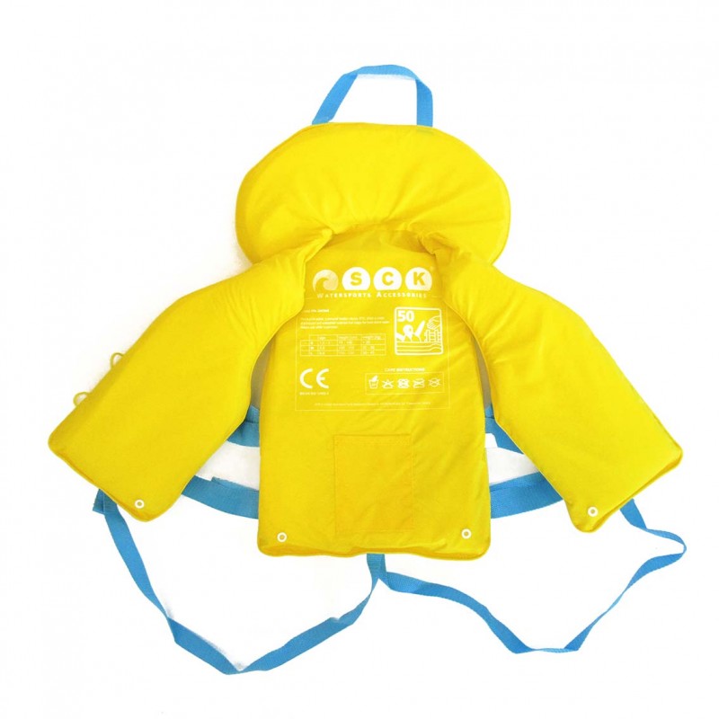 Σωσίβιο παιδικό με γιακά SCK - Κίτρινο (surf0304-KIDSYL)
