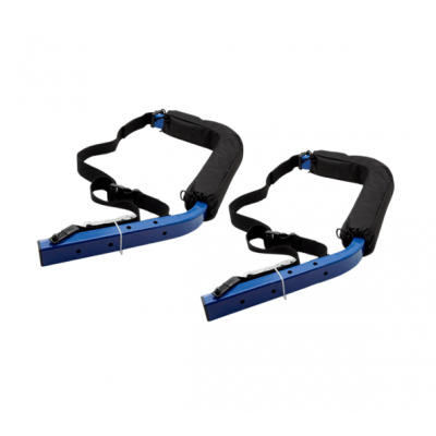 SIDEON Σετ σχάρες τοίχου με προστατευτικά μαξιλαράκια - Μπλε (surf0206-2116)