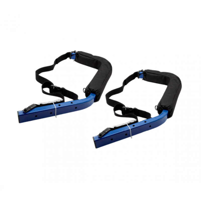 SIDEON Σετ σχάρες τοίχου με προστατευτικά μαξιλαράκια - Μπλε (surf0206-2116)