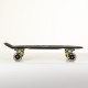 Πλαστικό mini cruiser skateboard 22.5'' μαύρο με LED ρόδες Fish (surf0504-226829)