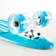 Πλαστικό mini cruiser skateboard 22.5'' Μπλε με LED ρόδες Fish (surfSK-22INCH-LED-BLUE)