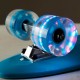 Πλαστικό mini cruiser skateboard 22.5'' μαύρο με LED ρόδες Fish (surf0504-226829)