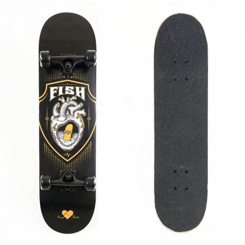 Skateboard 31'' Black heart Fish (surf0501-318841)