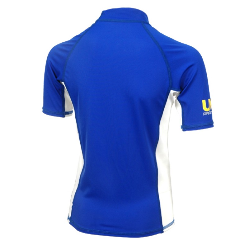UV λύκρα με κοντό μανίκι παιδική μπλε Aropec (surfSS-3K34C-BU)