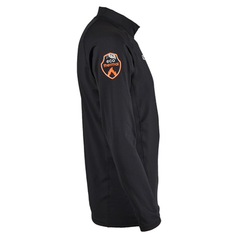 UV αντηλιακή λύκρα thermal fleece με μακρύ μανίκι Κανονική εφαρμογή Μαύρο - Aropec (surfSS-5K86M-FLEECE-BK)