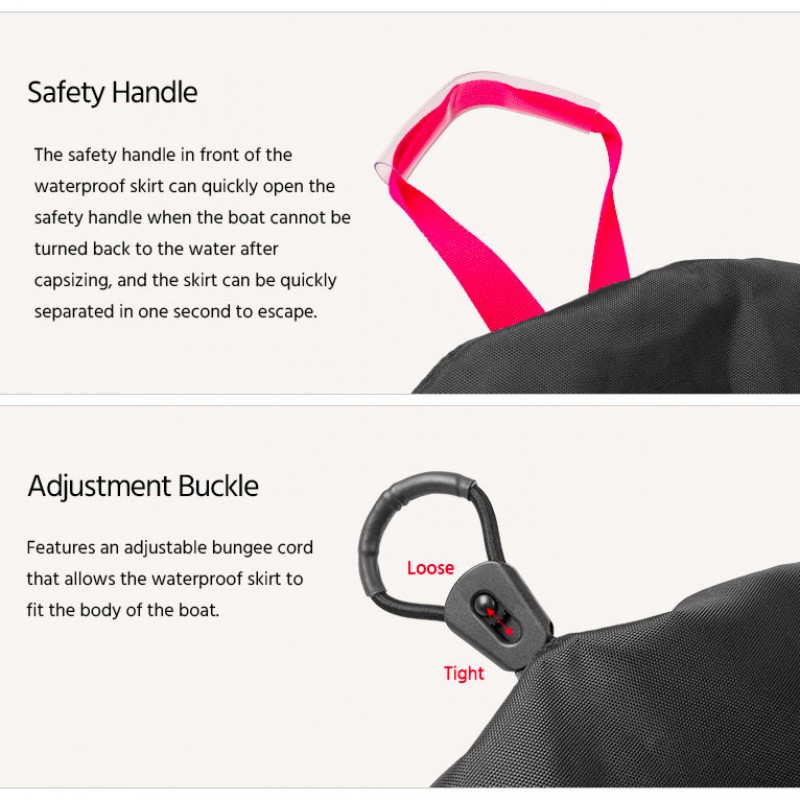 Κάλυμμα cockpit για sit-in καγιάκ ρυθμιζόμενο με πόρπη 94x49 cm - Seaflo (surf0207-9449)