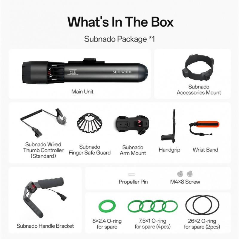 Ηλεκτρικό SeaScooter SUBNADO Standard Package - Waydoo (surf09-5010000035)